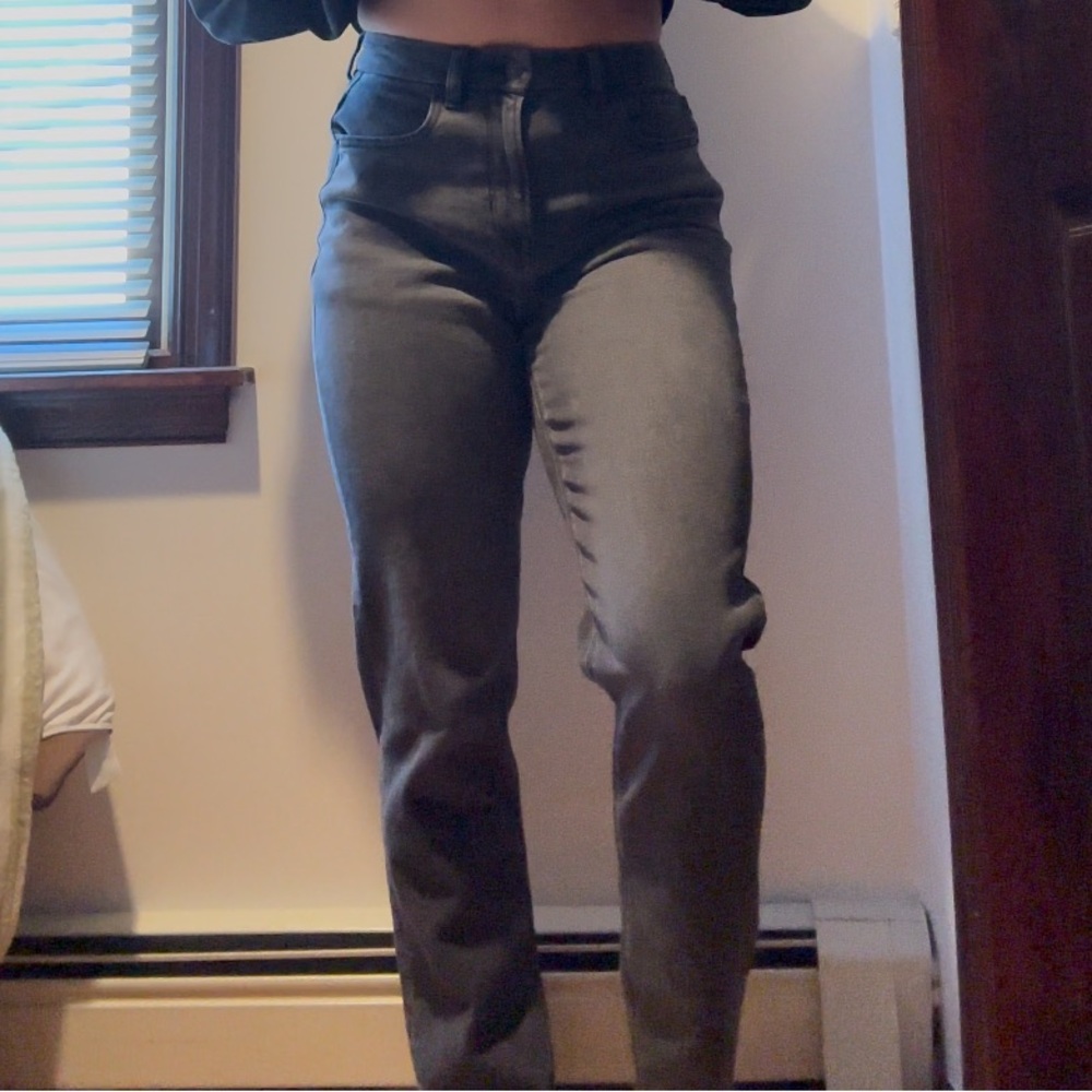 American Eagle Outfitters Gray Straight Leg Jeans